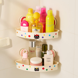 多巴胺吸盘三角置物架免打孔卫生间浴室厕所洗手间化妆品收纳架