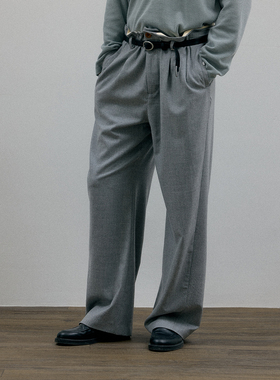 C2H4 Vrille Pants 定格瞬间 褶皱腰部 羊毛维里尔西裤