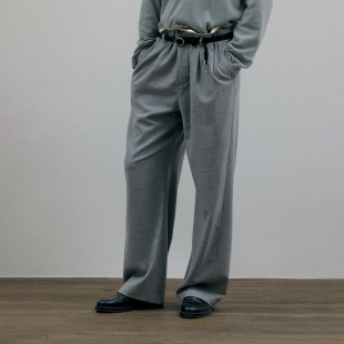 C2H4 Vrille Pants 定格瞬间 褶皱腰部 羊毛维里尔西裤