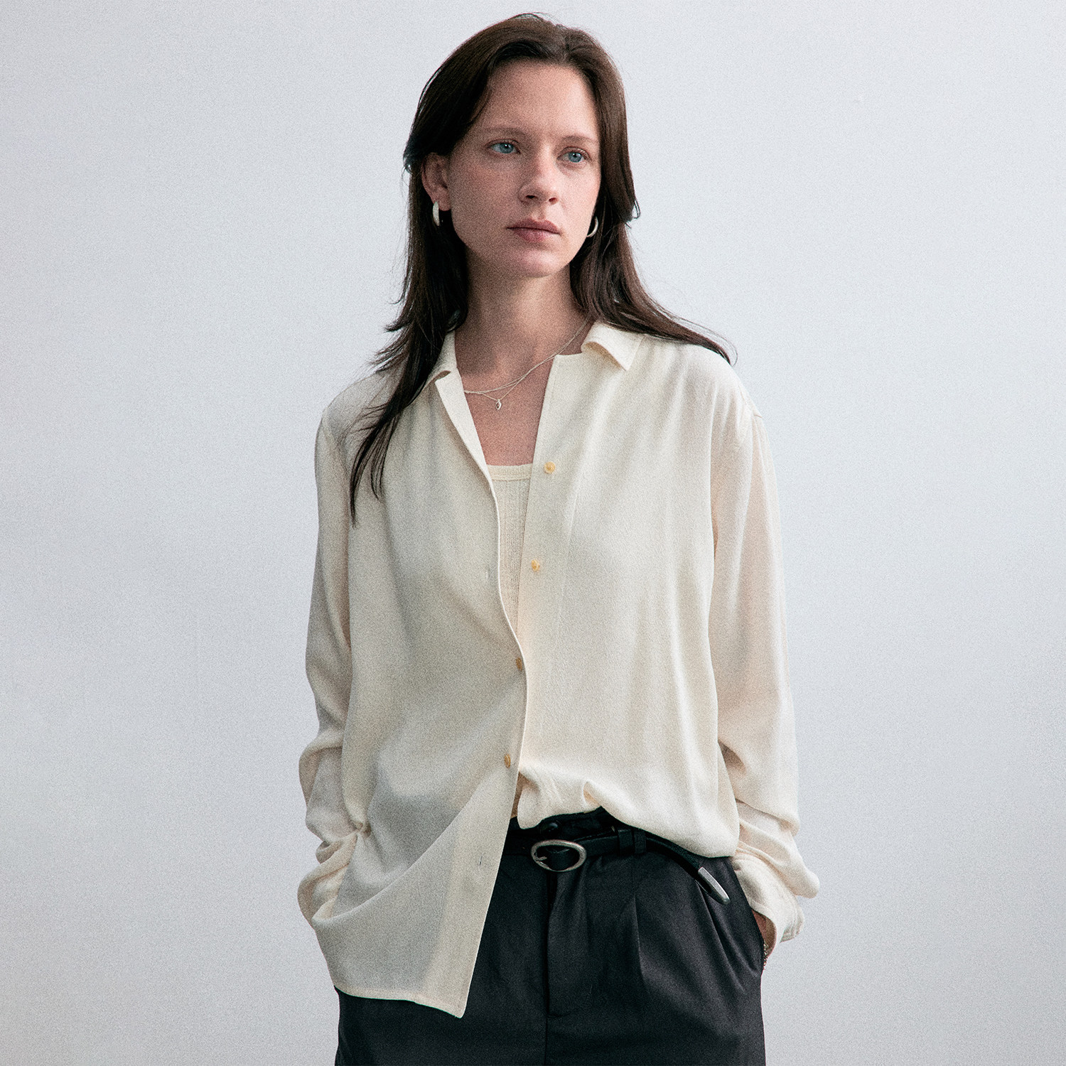 C2H4 Passage Verdeau Shirt 维尔多 垂坠衬衫 女装图片