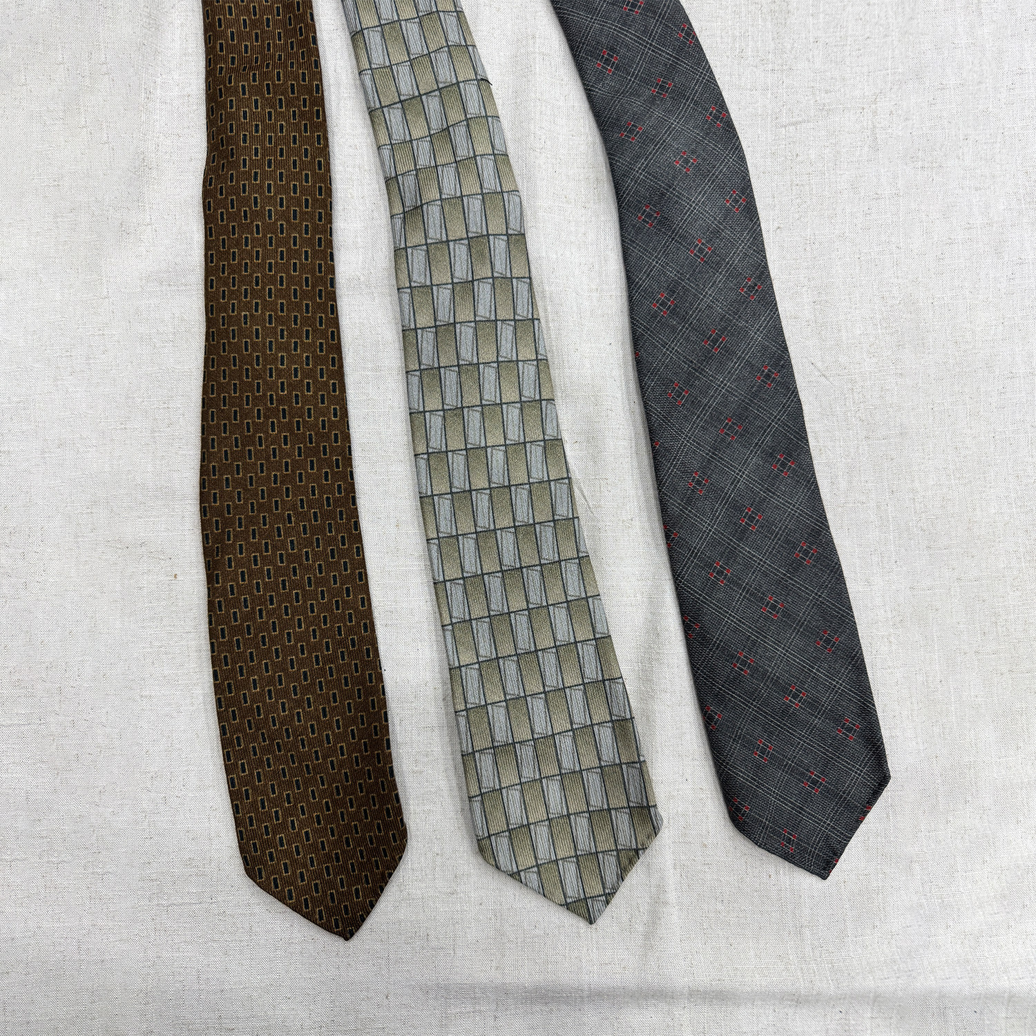 C2H4 Lake Como Woven Tie  科莫湖 中古花纹羊毛领带图片
