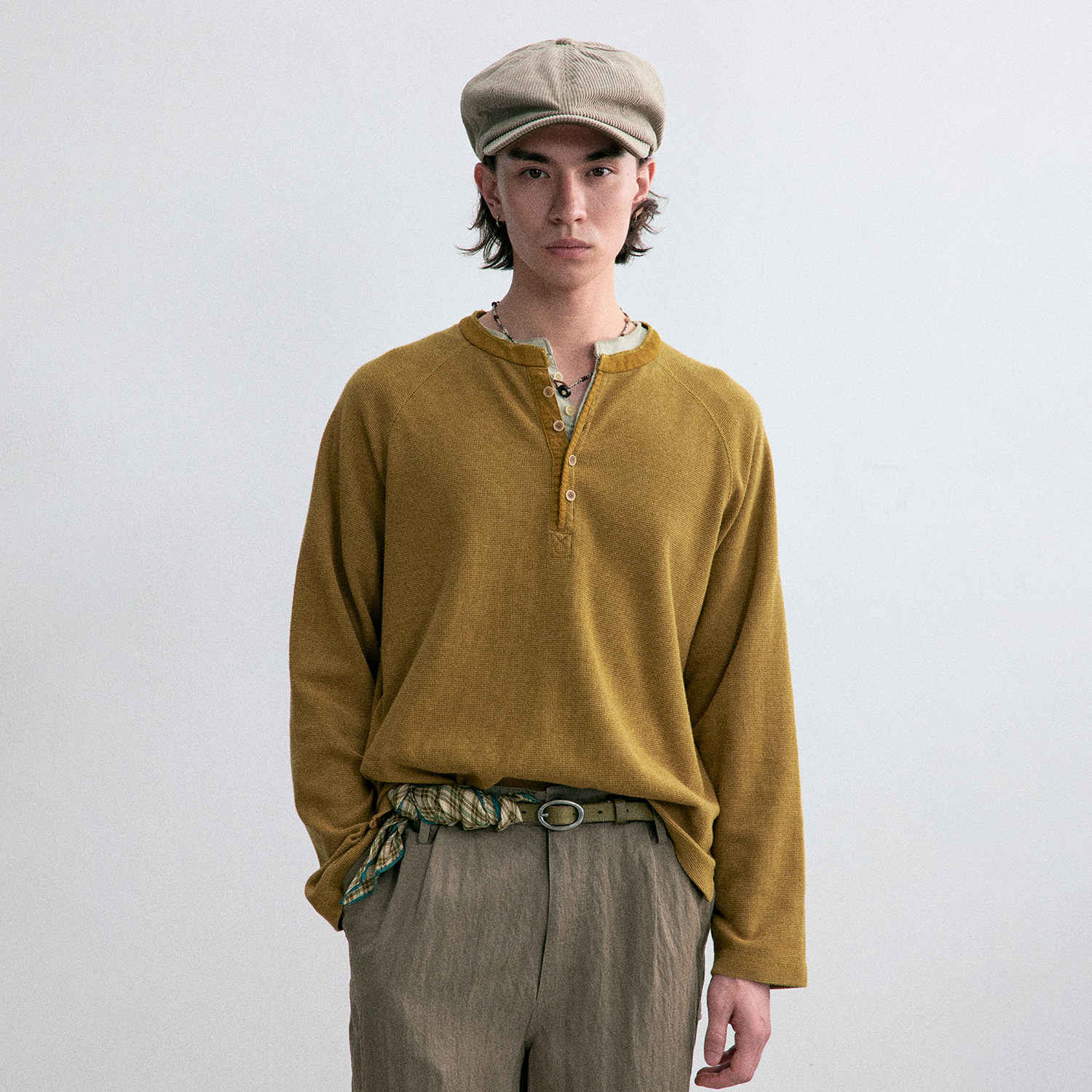 C2H4 Moccasin Memory Henley 莫卡辛回忆 旧时西部纹理亨利衫图片