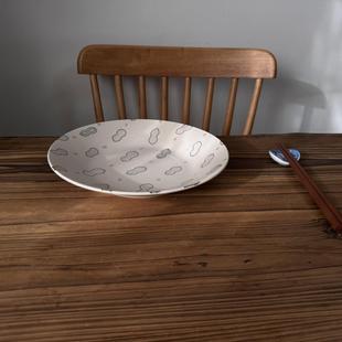 釉下彩陶瓷盘子 面碗 汤碗 进口美浓烧大碗大菜盘 日本制