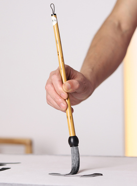 非遗古法周鹏程毛笔长锋羊毫软笔周慧珺定制款行草篆书毛笔细嫩光峰纯羊毛毛笔成人练习书法写意国画手绘山水