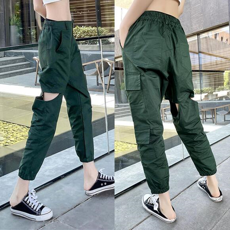 高腰七分裤韩版工装裤休闲裤