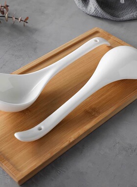 陶瓷特大号长柄勺子家用大汤勺汤匙调羹大勺子火锅勺子汤勺漏勺