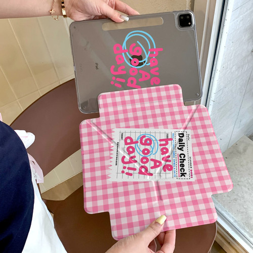 韩红格纹字母便签适用于iPad10代