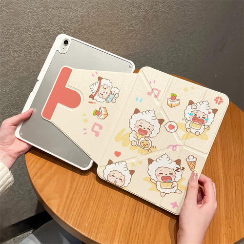 懒洋洋iPad旋转带笔槽防弯保护壳