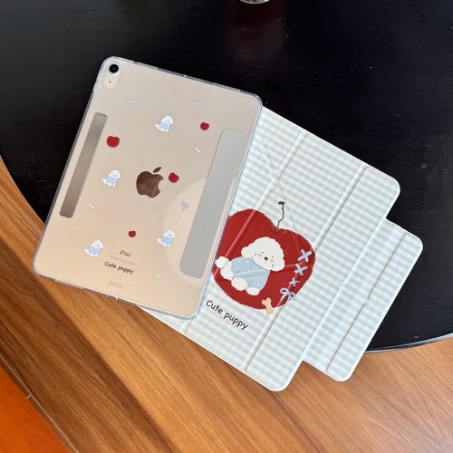 格纹小狗苹果iPad平板保护套可爱