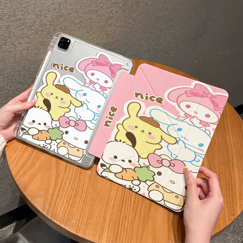 玉桂狗Y+三折iPad防弯笔槽保护壳