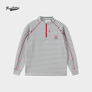 365 印花立领长袖 新款 秋冬抓绒条纹重磅宽松日常休闲运动经典