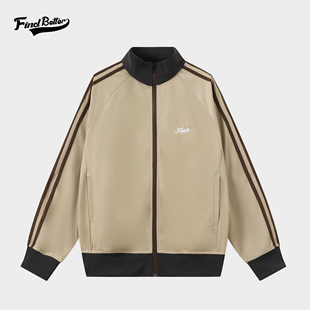 条纹立领宽松运动健身休闲户外日常百搭外套男女 经典 373 美式 新款