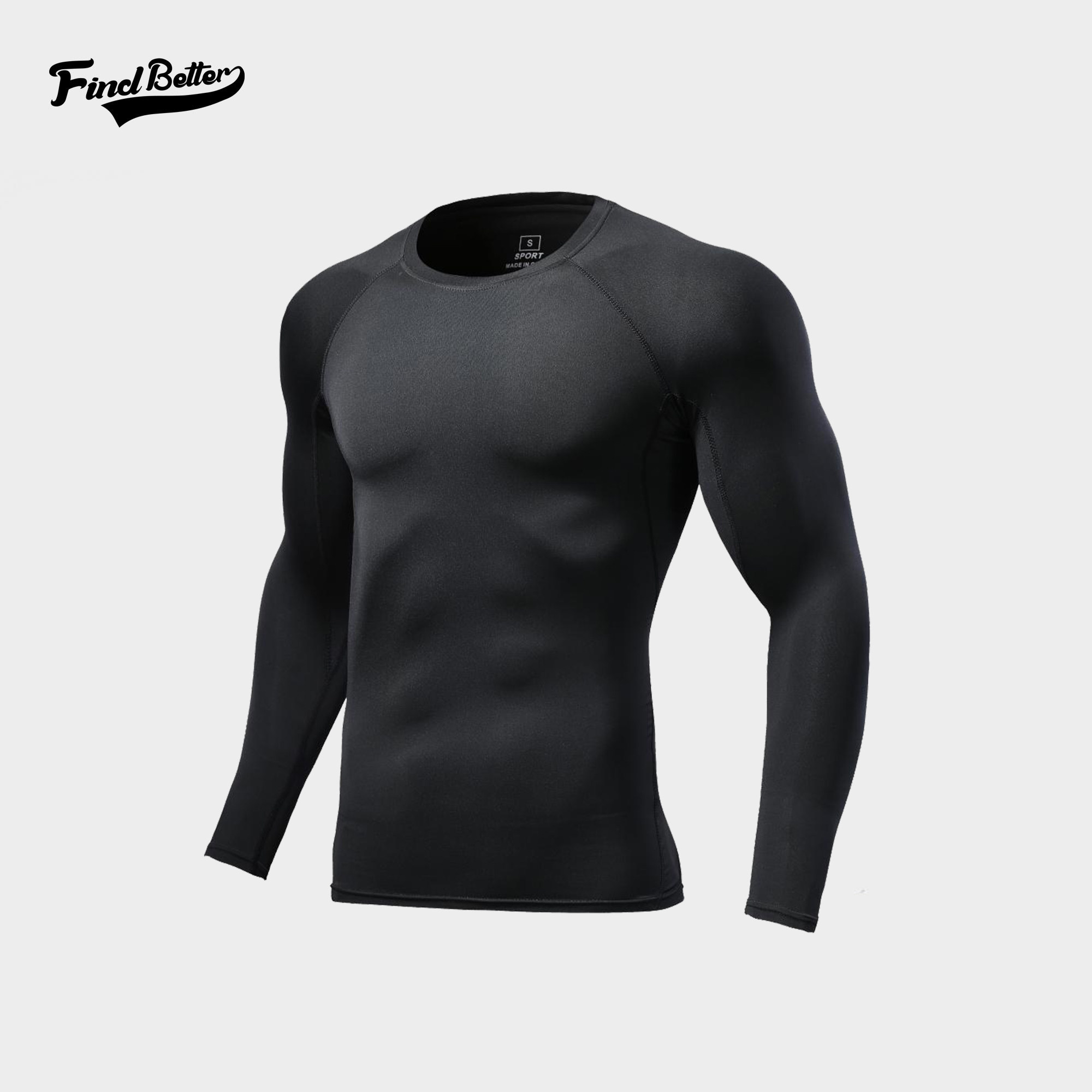 新款紧身衣篮球投篮运动训练长袖高弹透气速干投篮服打底衫男-726