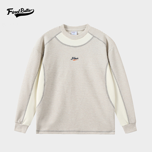 366 跑步圆领长袖 新款 秋冬抓绒条纹重磅宽松日常休闲户外运动经典