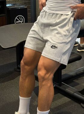 FIND BETTER美式条纹短裤男健身篮球运动裤休闲跑步高级感四分裤
