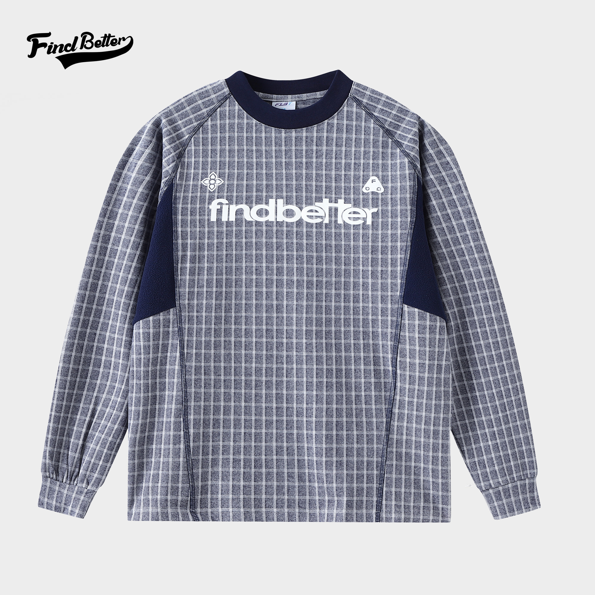 秋冬德绒抓绒石墨烯保暖重磅休闲户外运动印花圆领长袖男上衣-339