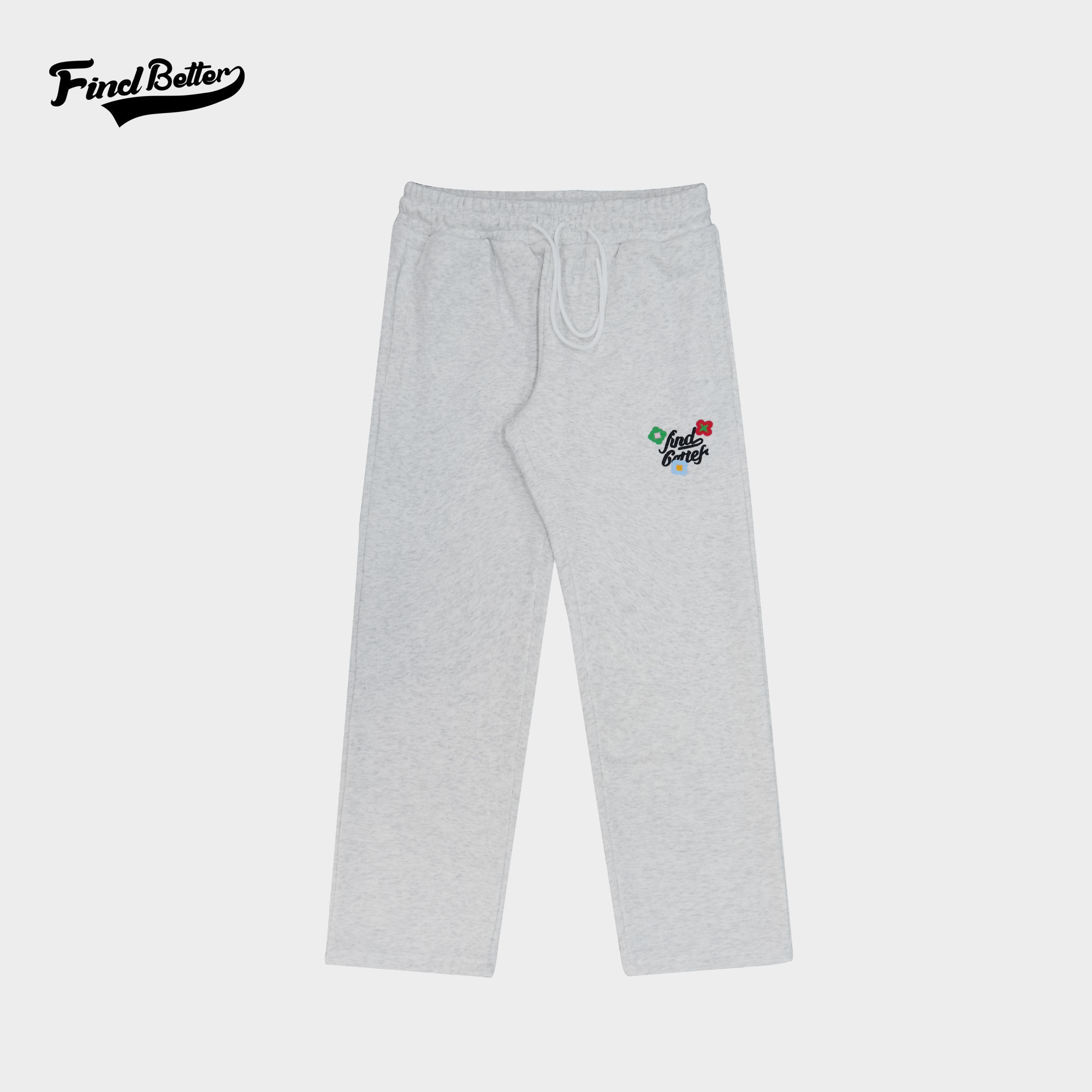 FINDBETTER秋冬经典绣花长裤