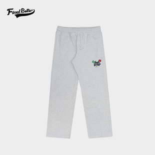350 刺绣户外运动健身运动宽松长裤 新款 秋冬加绒加厚保暖经典