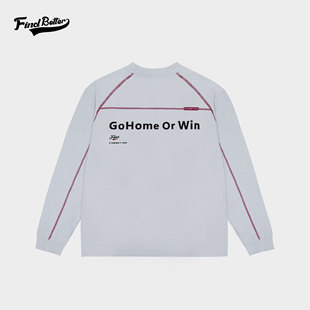 317 T恤运动健身圆领速干衣百搭透气体恤 美式 背面印花长袖