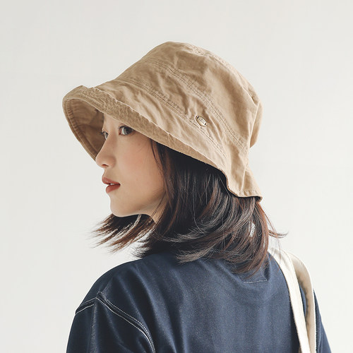 韩版日系百搭防晒渔夫帽女