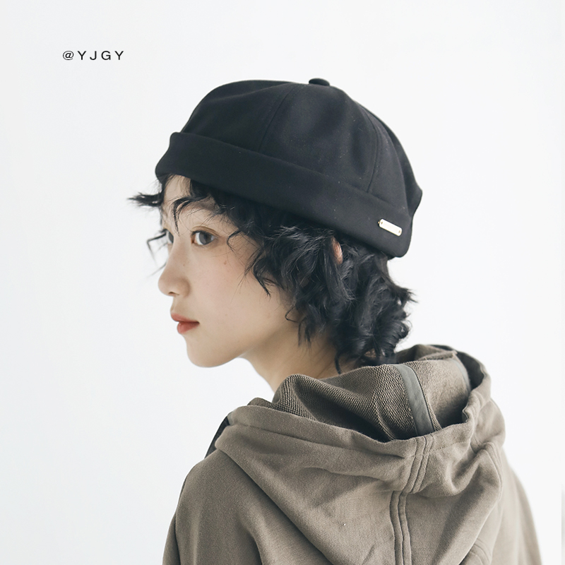 日系无檐时尚风文艺复古地主帽