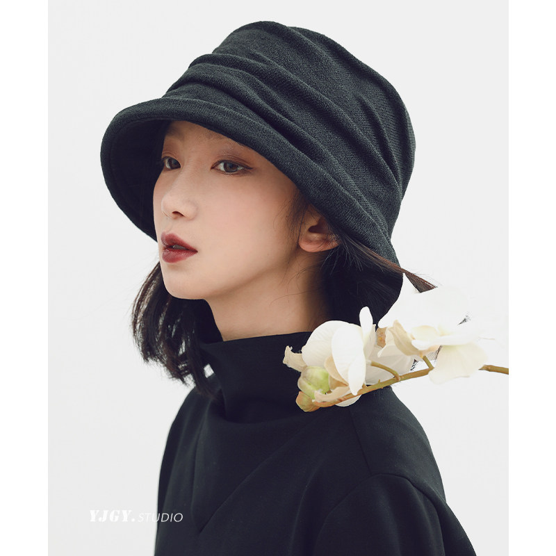 柔软可折叠针织卷边褶皱盆帽日系显脸小圆顶秋冬季渔夫帽女式帽子,服饰配件/皮带/帽子/围巾,帽子,淘宝优惠券,粉丝福利购,淘宝优惠卷