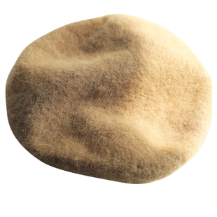 安哥拉兔毛贝雷帽女秋冬季文艺百搭显脸小画家帽百搭逛街大头围帽