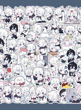 65张Mafumafu日本小正太表情包卡通贴纸笔记本手账水杯手机壳装饰