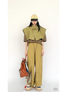 韩版网红Tangostyle披肩马甲背心美西机车短马甲