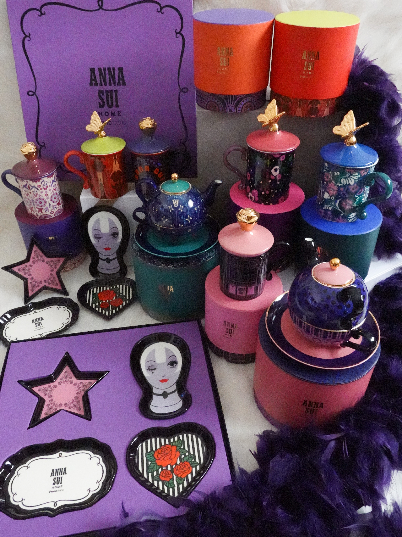 Anna Sui安娜苏XFrancfranc联名马克杯子陶瓷杯茶壶魔女娃娃盘子