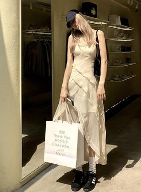 朴夏Pursummer仙女系别致设计感层叠荷叶连衣裙