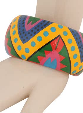 Forever F21同款木质民族风云南大理西藏旅行配饰百搭手镯手环