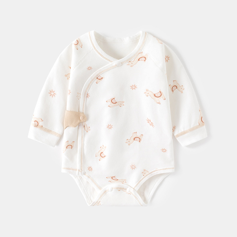 0-1岁婴儿斜襟按扣包屁衣