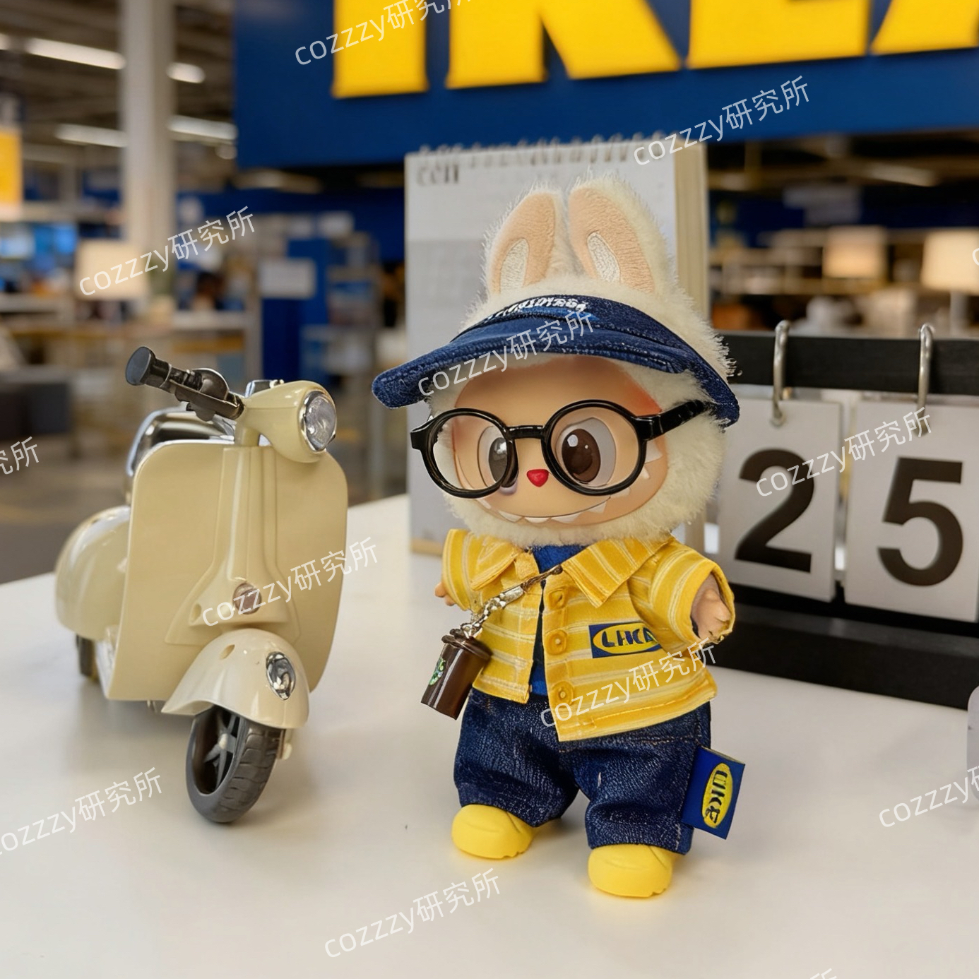 一二三代拉布布娃衣17cmlabubu公仔挂件衣服套装换装着替工作服