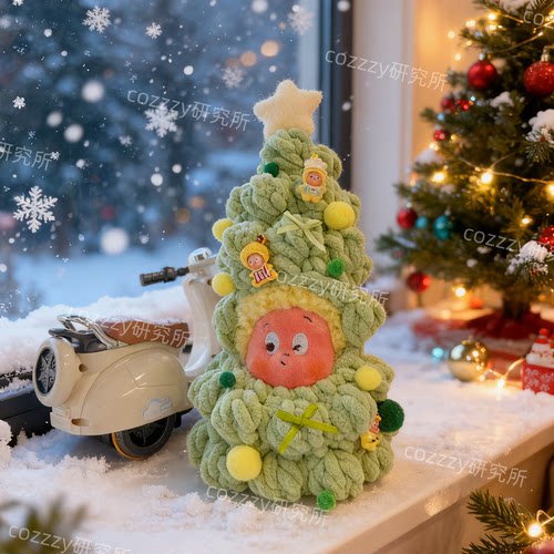 圣诞树娃衣17cm搪胶盲盒拉布布衣服娃衣一代二代三代星星人娃衣