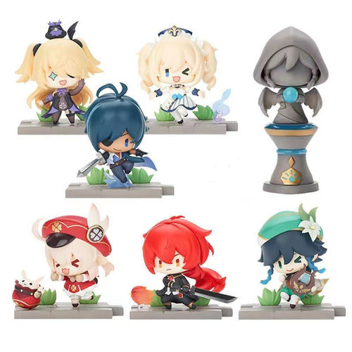 原神盲盒甘雨温迪空刻晴魈周边手办模型娃娃Q版联名公仔摆件玩偶