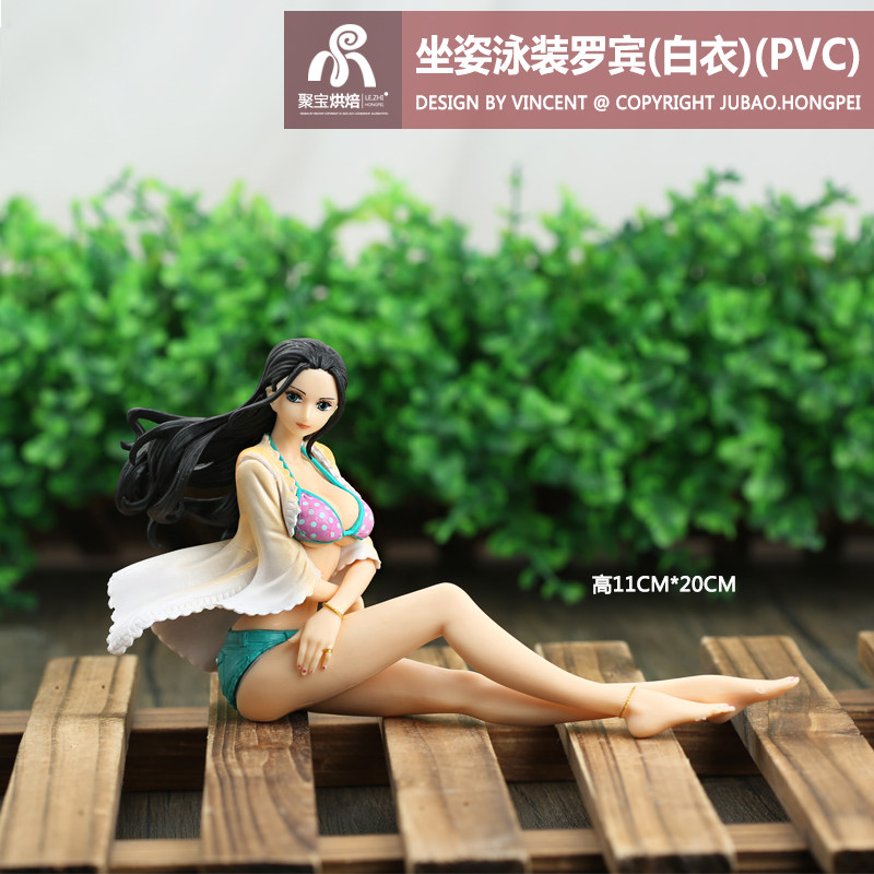 海贼王系列之泳装妮可罗宾 二次元手办模型 汽车机箱装饰摆件公仔