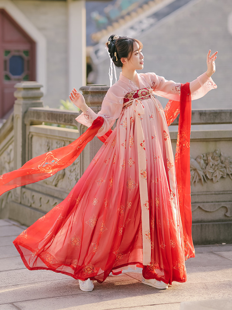 【忆相寻原创一妙音】汉服女齐胸襦裙套装大摆超仙古装夏季日常女