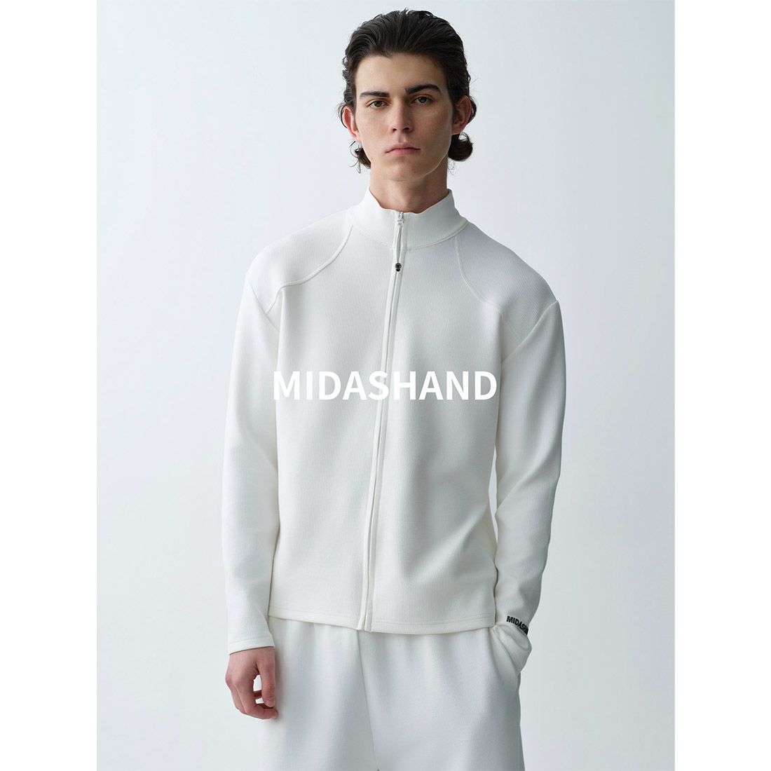 MIDASHAND 26SS拉链针织开衫男生立领外套户外修身内搭打底长袖男