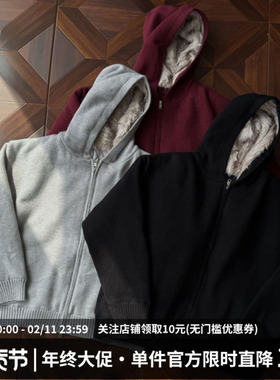 MIDASHAND 座山雕外套翻毛领棉服冬季新款男生保暖针织开衫棉衣