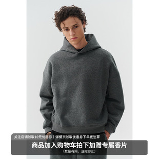 王星越同款 重磅连帽卫衣秋冬款 套头加绒上衣boxy版 型 MIDASHAND