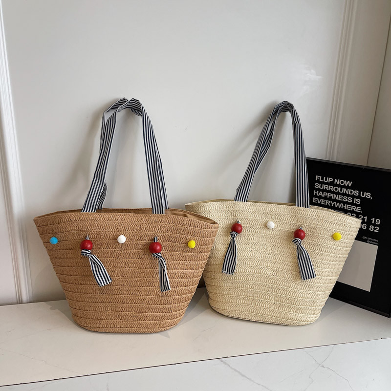 2026春季新款大容量手工编织托特包包女休闲单肩包海边度假沙滩包,箱包皮具/热销女包/男包,编织包,淘宝优惠券,粉丝福利购,淘宝优惠卷