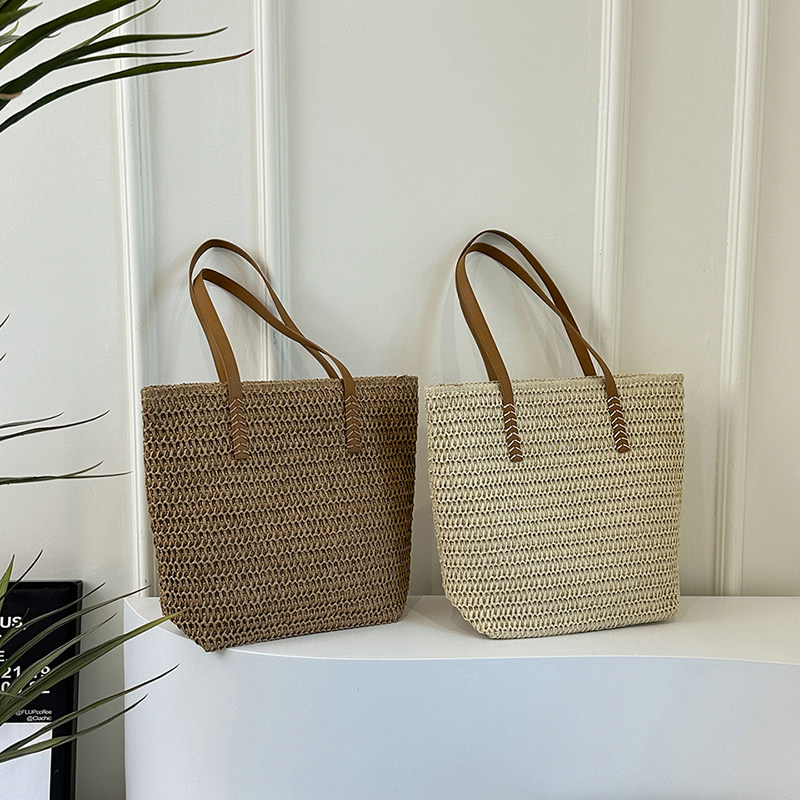 2026春季新款草编包时尚简约草编包出行通勤大容量沙滩包腋下包,箱包皮具/热销女包/男包,编织包,淘宝优惠券,粉丝福利购,淘宝优惠卷