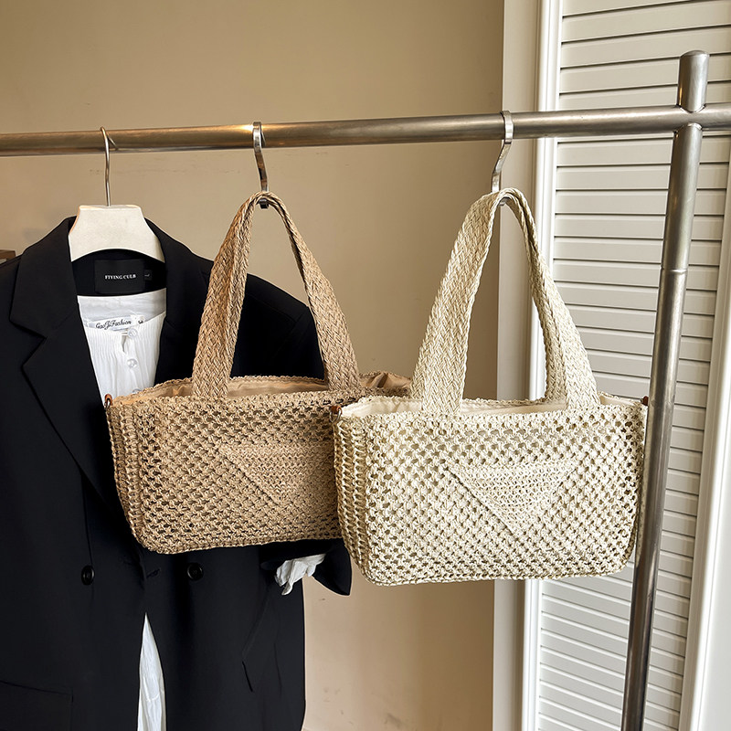 2026新款沙滩度假编织包大容量手提草编包休闲简约镂空单肩斜挎包,箱包皮具/热销女包/男包,编织包,淘宝优惠券,粉丝福利购,淘宝优惠卷