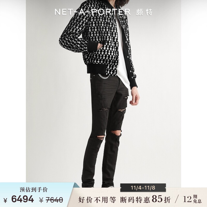 [经典款]【明星同款】Amiri 男黑色棉质混纺牛仔裤NAP颇特怎么看?