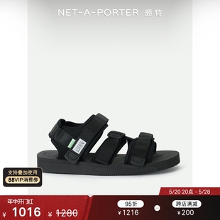 NAP PORTER颇特 NET Suicoke 早春男品牌标志贴花织带凉鞋 新品