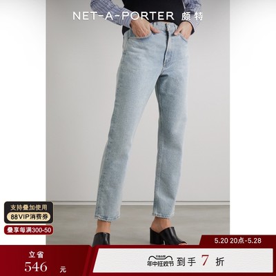 [经典款][博主同款]AGOLDE 女蓝色中腰直筒牛仔裤netaporter