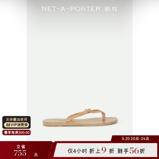 早春女皮革平底人字拖NAP颇特 Sandals Greek Ancient