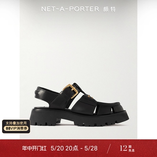 亚历山大王 NAP颇特 Alexander Wang 女带缀饰皮革凉鞋 新品 春季