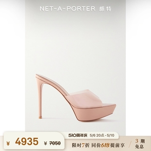 PVC 款 女漆皮 GIANVITO ROSSI 防水台穆勒鞋 经典 高跟鞋 NAP颇特